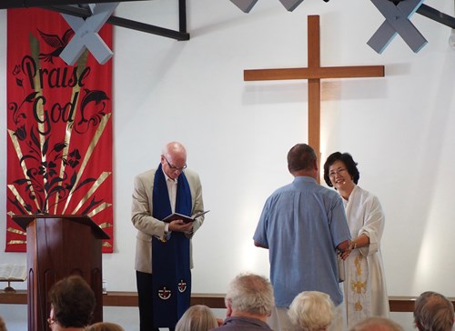 Rev Park being welcomed